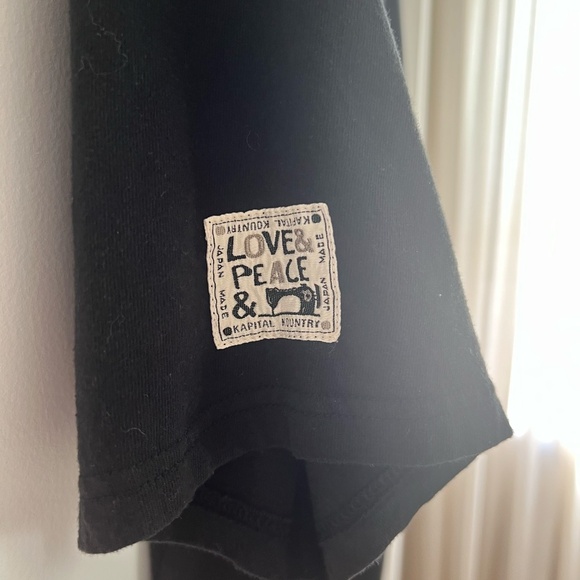 Kapital Rookie Logo Black T-Shirt - Picture 5 of 6